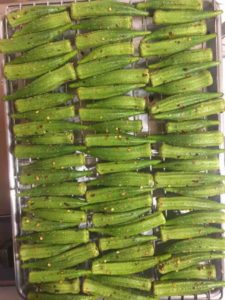 Dehydrating Okra
